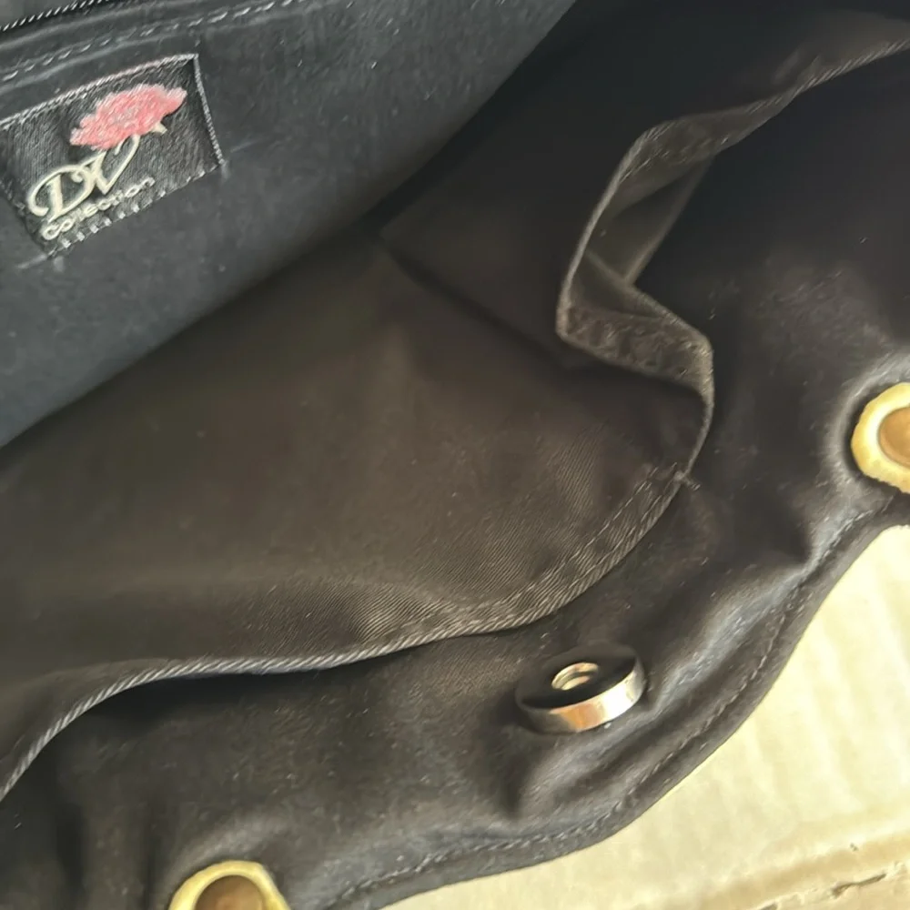 Vtg Dolce Vita- Gorgeous handmade silk embroidered bag with snap closure - Picture 8 of 13